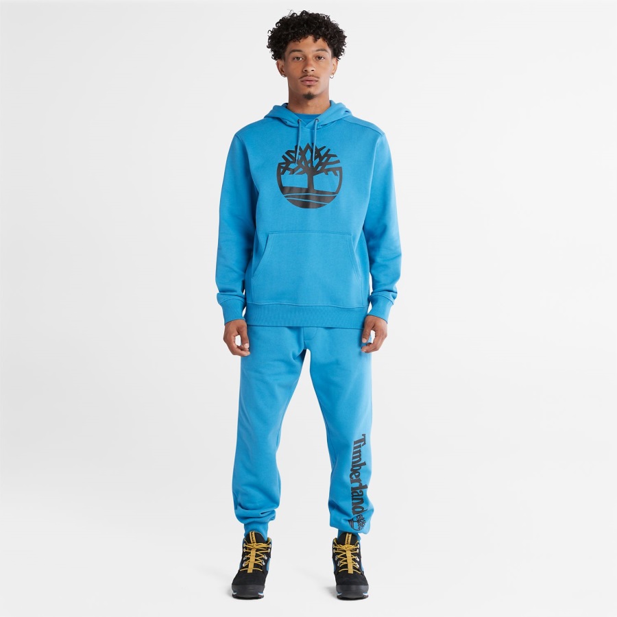 Timberland Ireland Tree-Logo Hoodie Bright Blue/Black