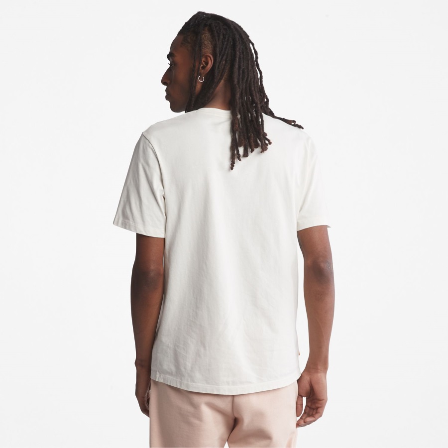 Timberland Ireland Vintage White Men's Kennebec River Tree-Logo Tee