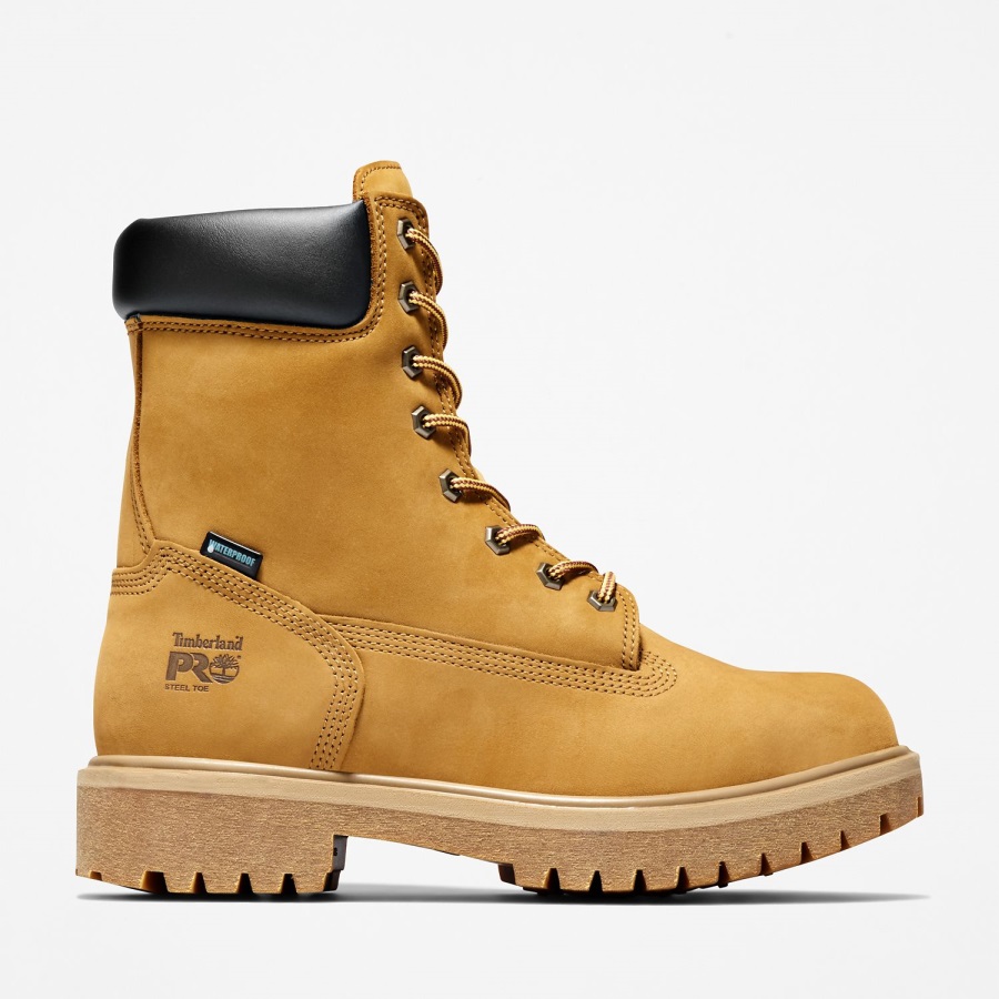 Timberland Ireland Wheat Nubuck Men's Direct Attach 8 Steel Toe Waterproof Work Boot
