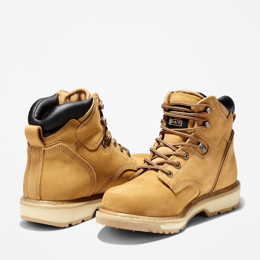 Timberland Ireland Wheat Nubuck Men's Pit Boss 6 Work Boot