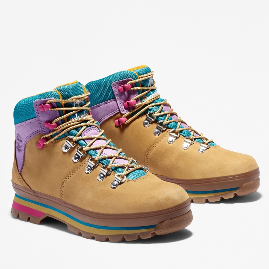Timberland Ireland Wheat Nubuck Women's Euro Hiker Mixed-Media Waterproof Boots
