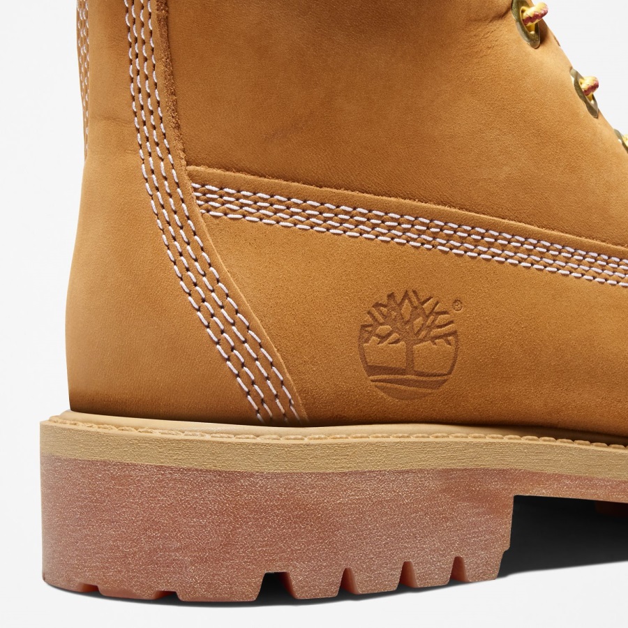 Timberland Ireland Wheat Nubuck/Yellow Junior Premium 6-Inch Waterproof Boots