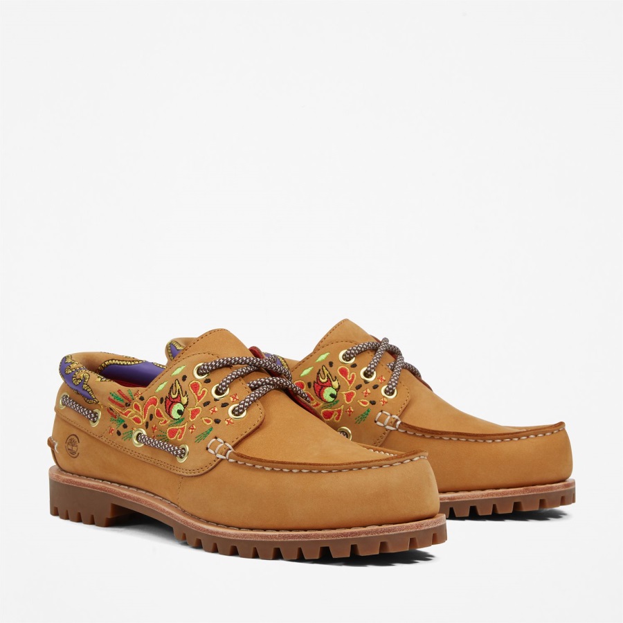 Timberland Ireland Wheat Women's Clot X 3-Eye Boat Shoe