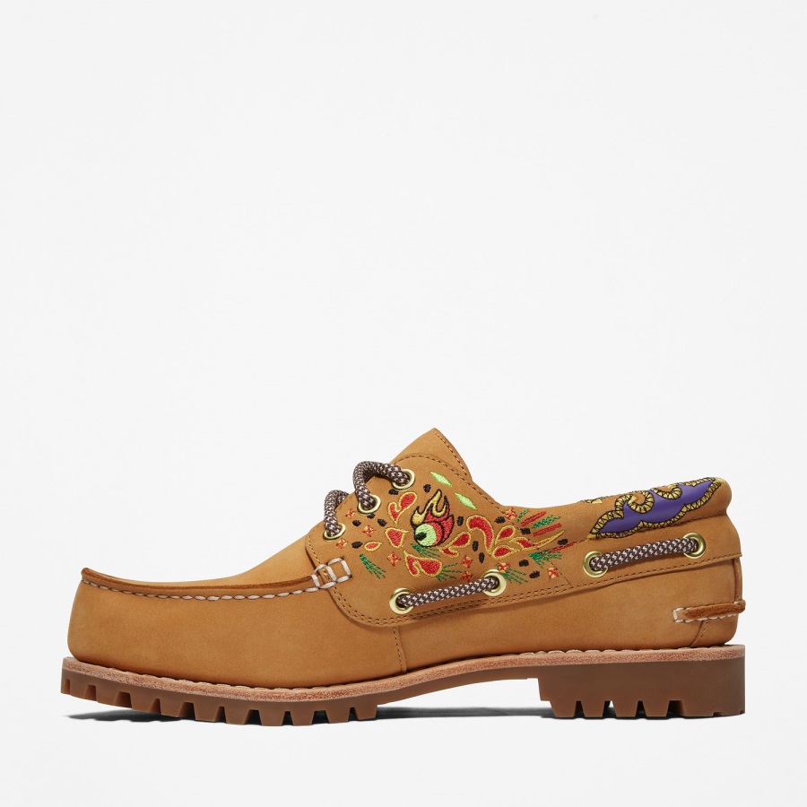 Timberland Ireland Wheat Women's Clot X 3-Eye Boat Shoe