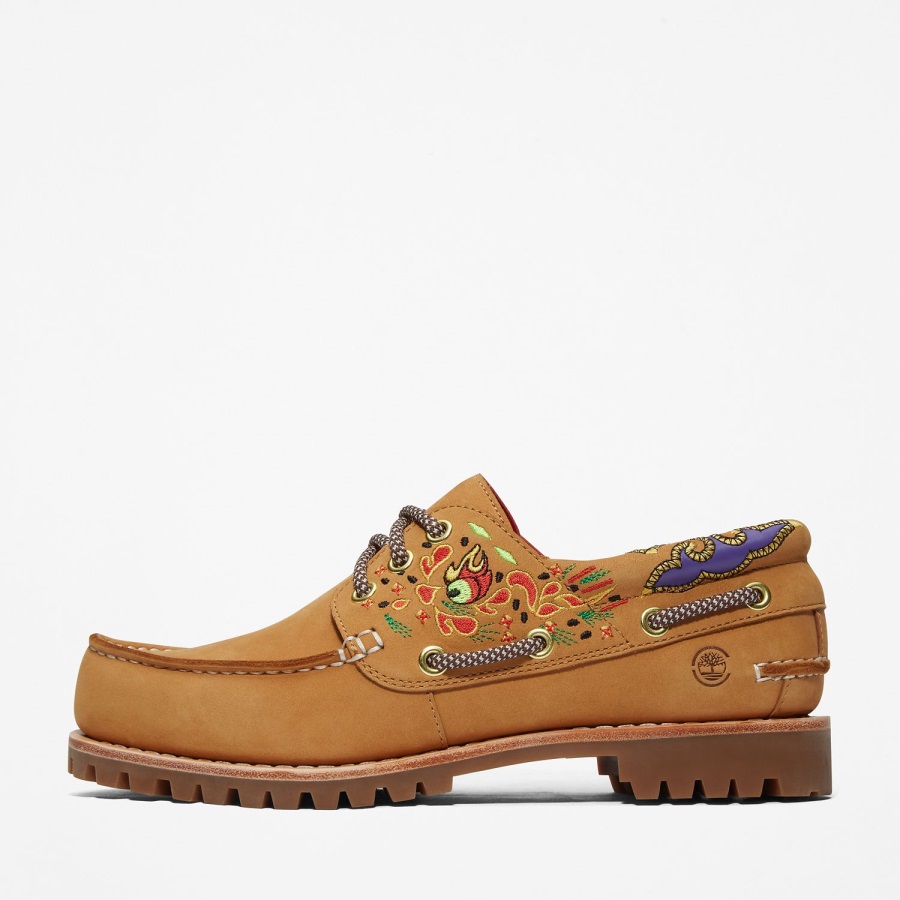 Timberland Ireland Wheat Women's Clot X 3-Eye Boat Shoe