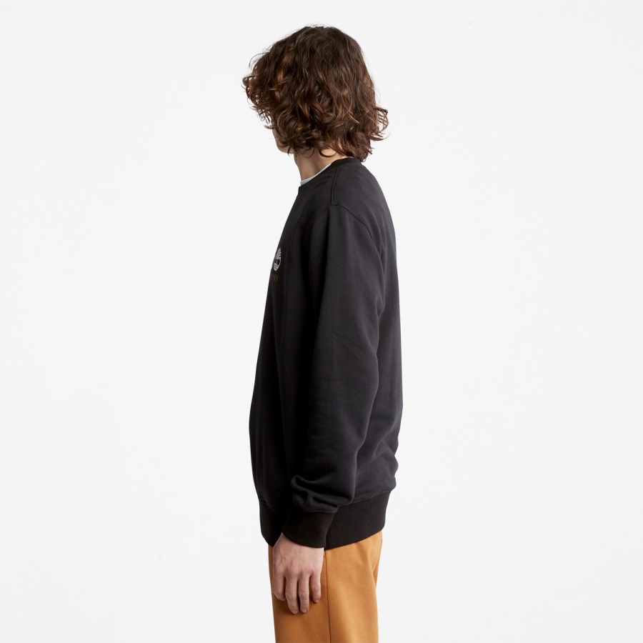 Timberland Ireland Wind Water Earth And Sky Crewneck Sweatshirt Black