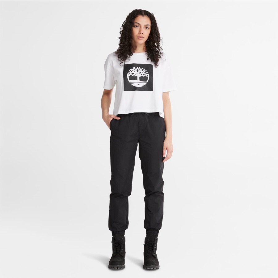 Timberland Ireland Women's Cropped Logo T-Shirt White