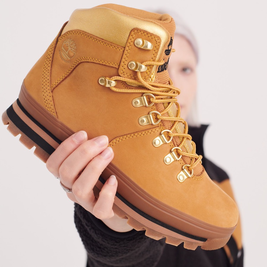 Timberland Ireland Women's Euro Hiker Waterproof Hiking Boots Wheat Nubuck/Gold