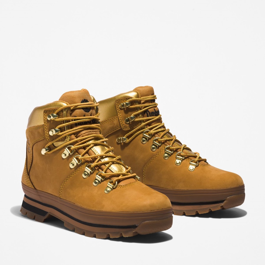 Timberland Ireland Women's Euro Hiker Waterproof Hiking Boots Wheat Nubuck/Gold