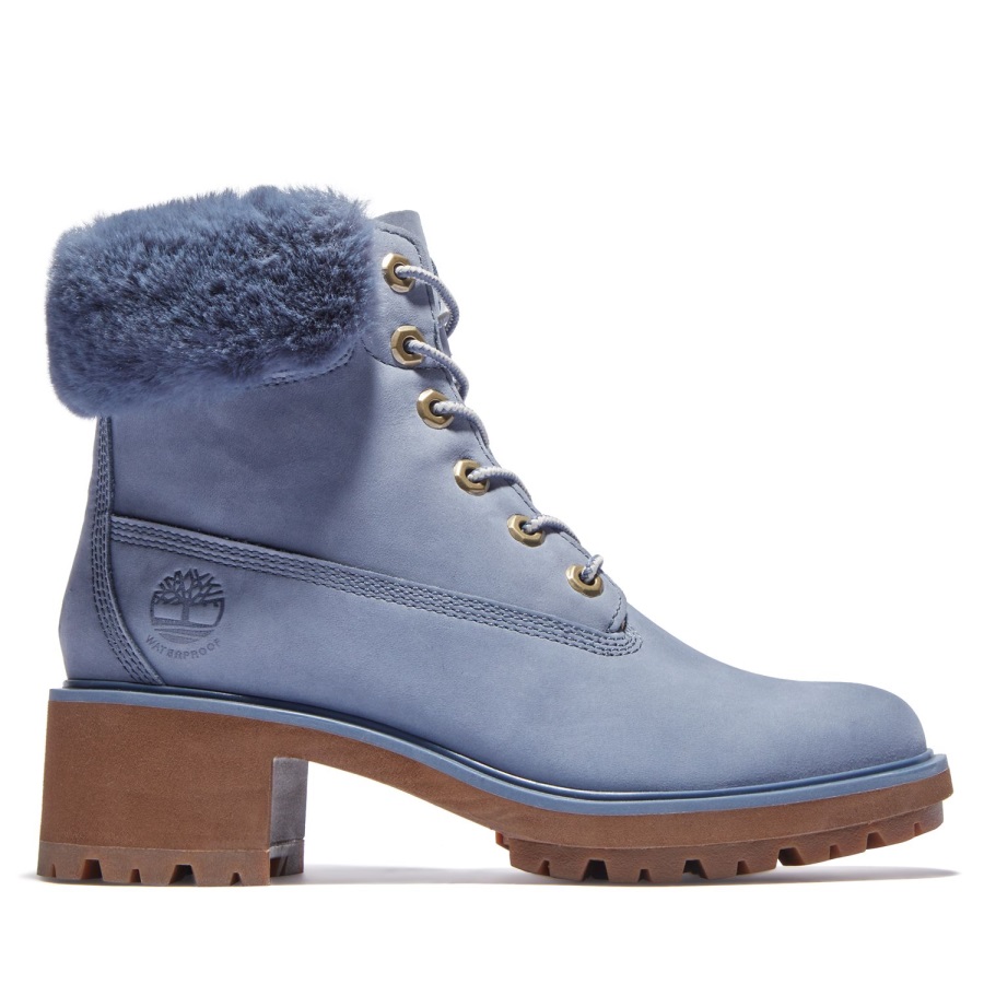 Timberland Ireland Women's Kinsley 6-Inch Waterproof Boots Medium Blue Nubuck/Grey