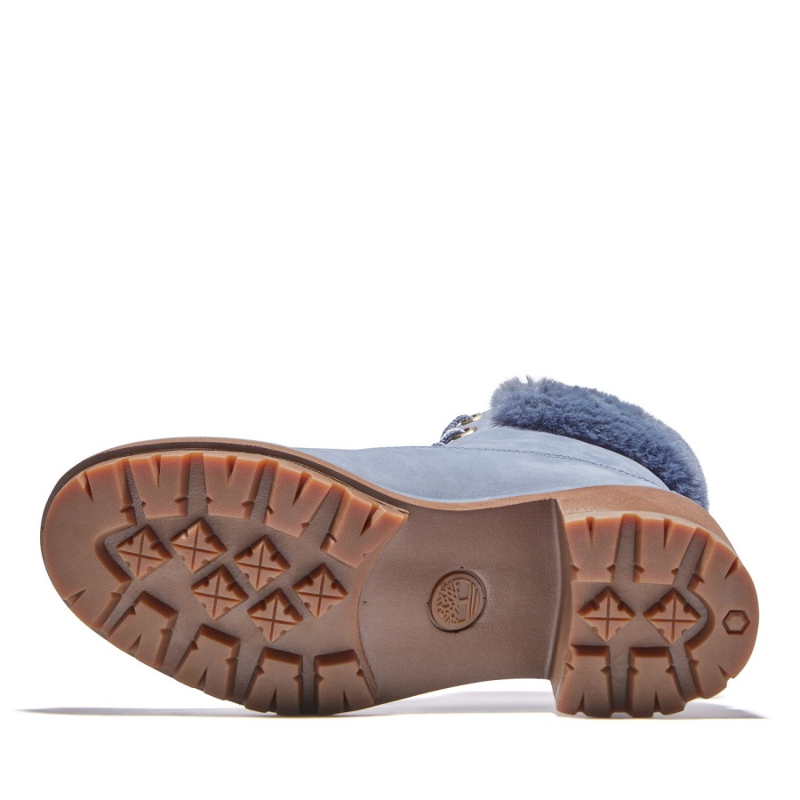 Timberland Ireland Women's Kinsley 6-Inch Waterproof Boots Medium Blue Nubuck/Grey