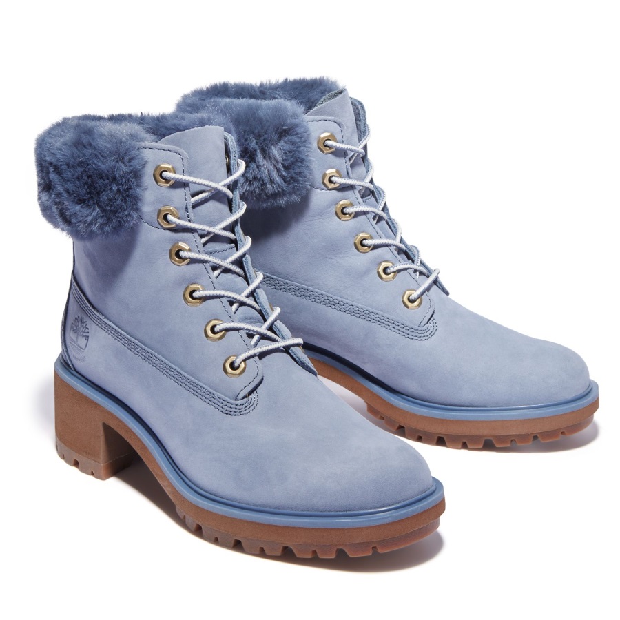 Timberland Ireland Women's Kinsley 6-Inch Waterproof Boots Medium Blue Nubuck/Grey