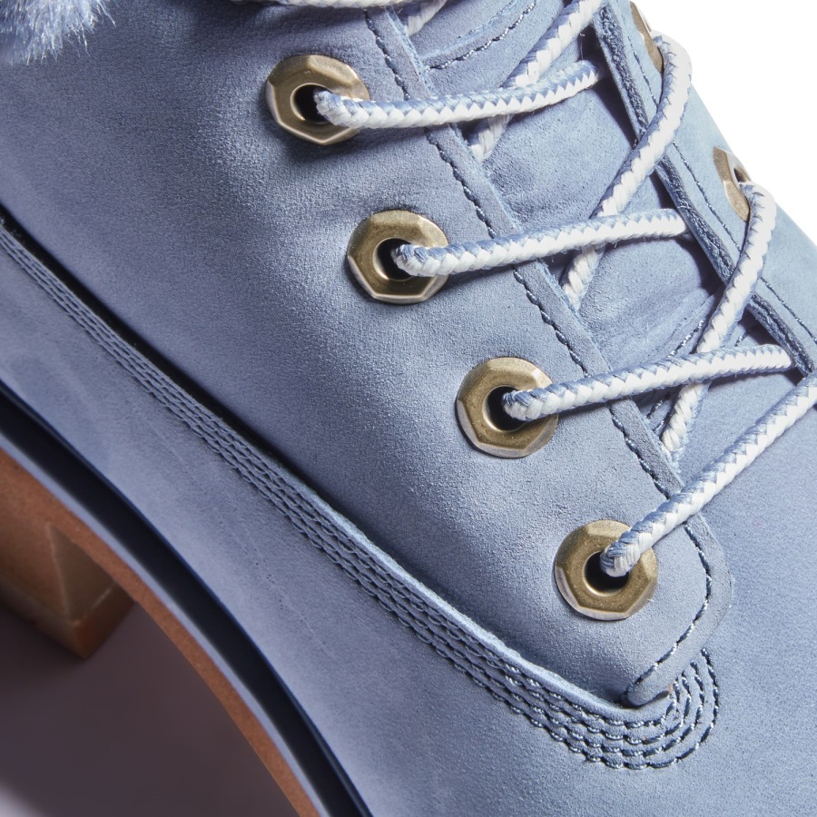 Timberland Ireland Women's Kinsley 6-Inch Waterproof Boots Medium Blue Nubuck/Grey