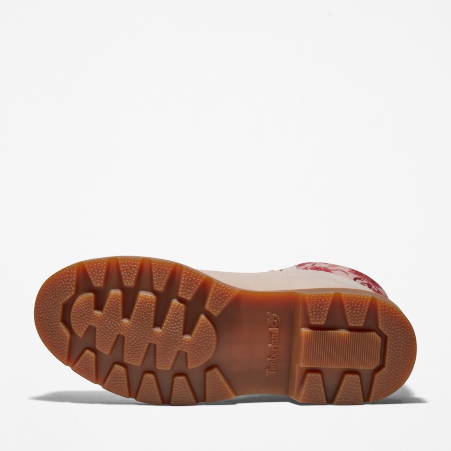 Timberland Ireland Women's Linden Woods 6-Inch Waterproof Boots White Nubuck/Floral