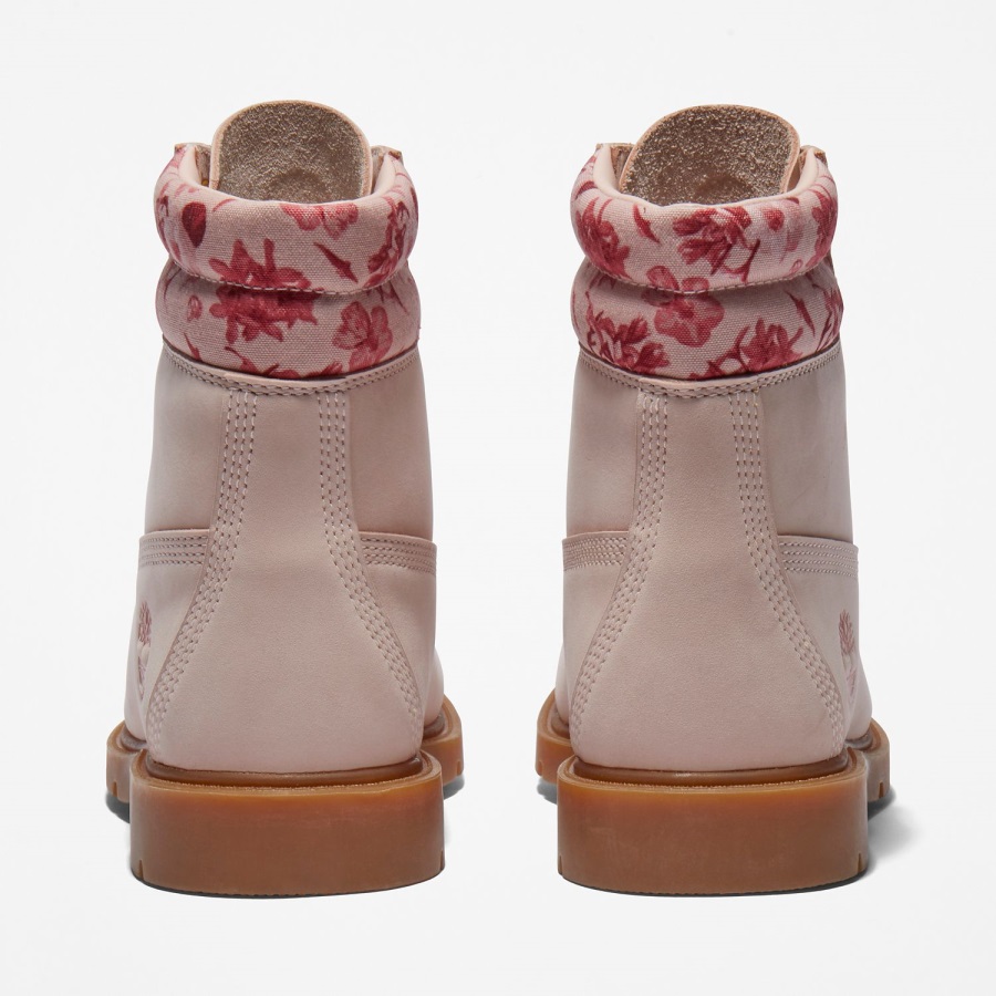 Timberland Ireland Women's Linden Woods 6-Inch Waterproof Boots White Nubuck/Floral