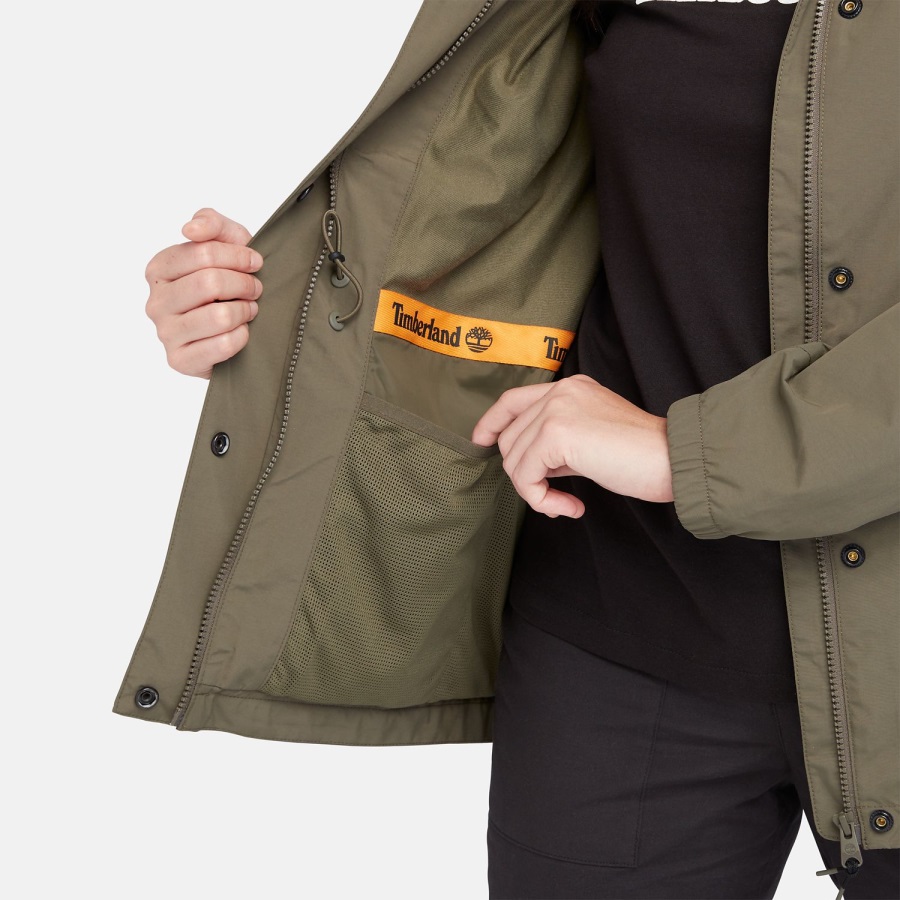 Timberland Ireland Women's Lined Raincoat Olive Green