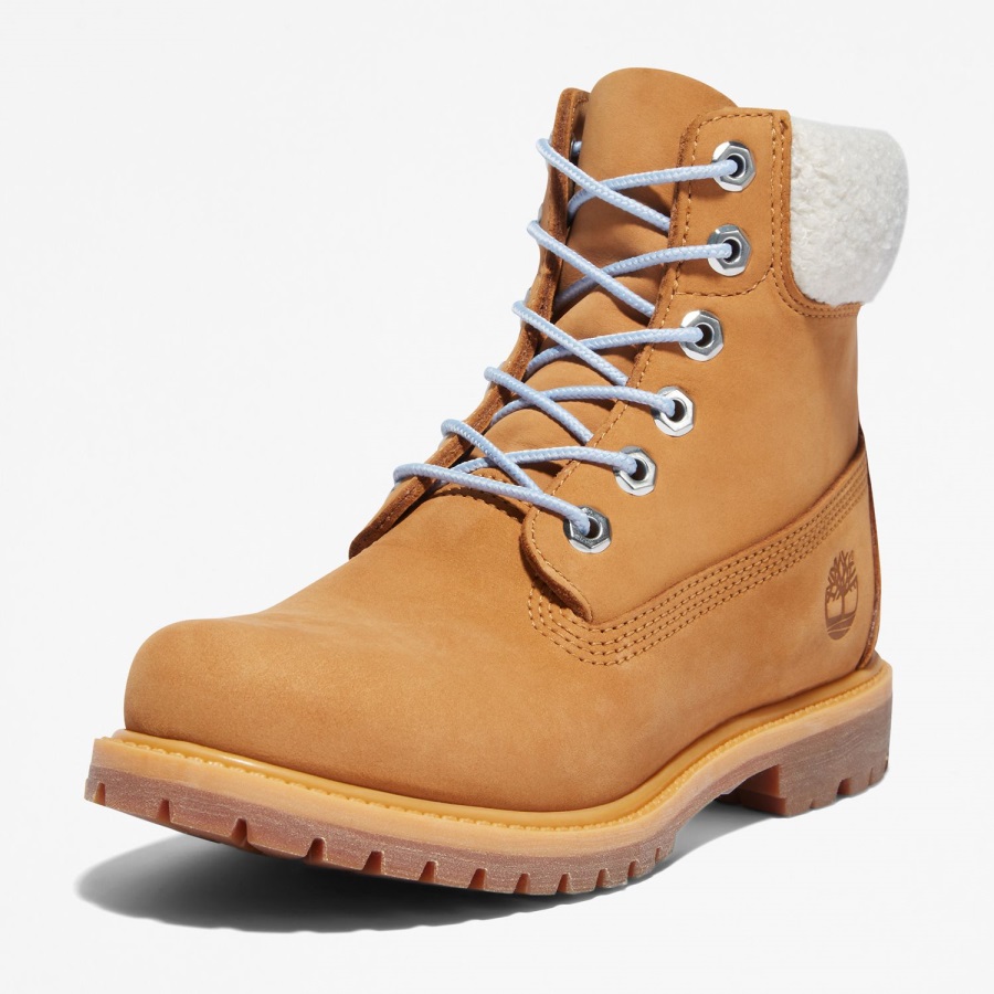 Timberland Ireland Women's Premium 6-Inch Waterproof Boots Wheat Nubuck/Blue