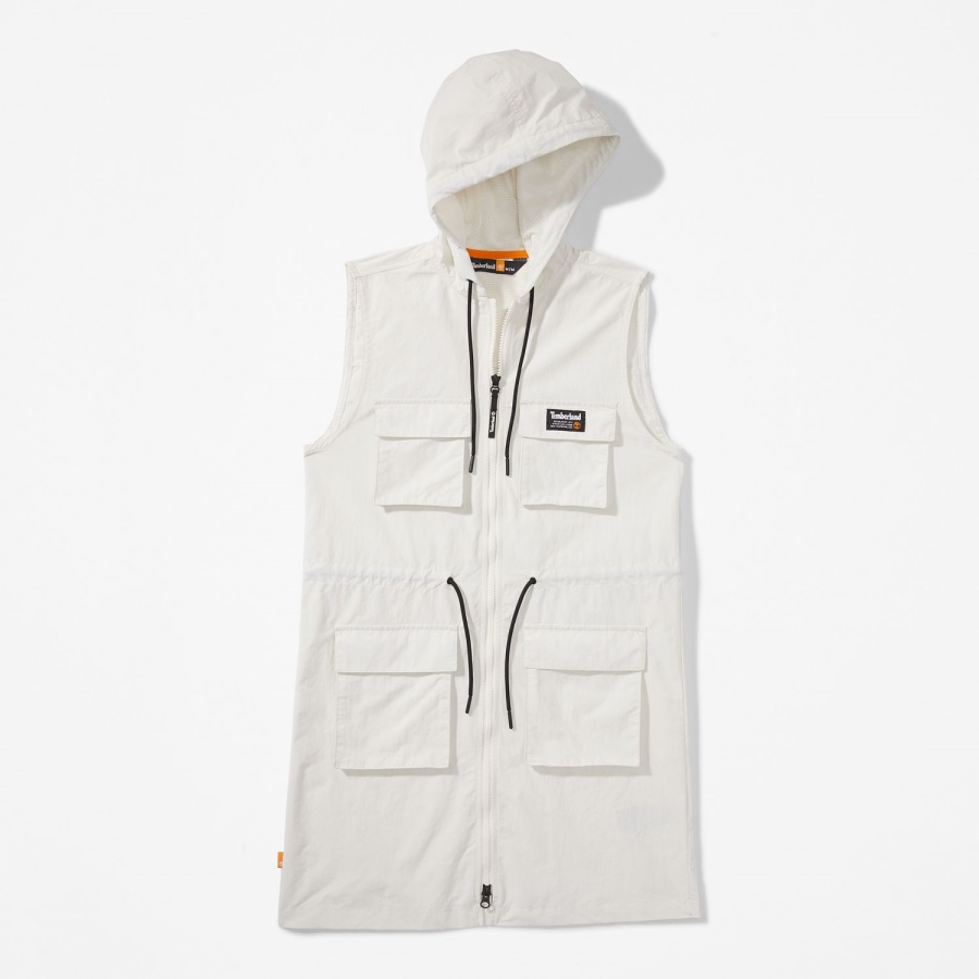Timberland Ireland Women's Progressive Utility Hoodie Dress Vintage White