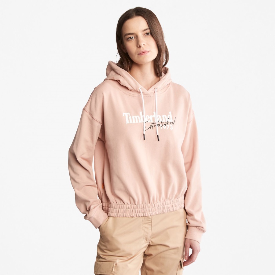 Timberland Ireland Women's Relaxed-Fit Logo Hoodie Cameo Rose