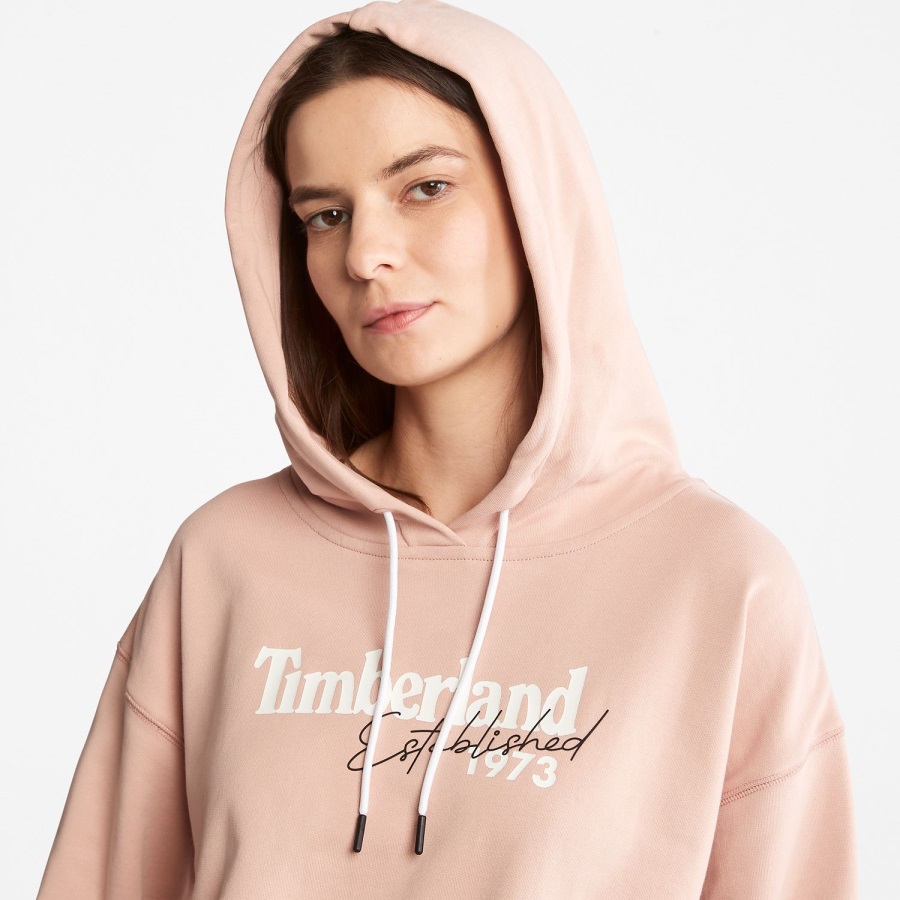 Timberland Ireland Women's Relaxed-Fit Logo Hoodie Cameo Rose