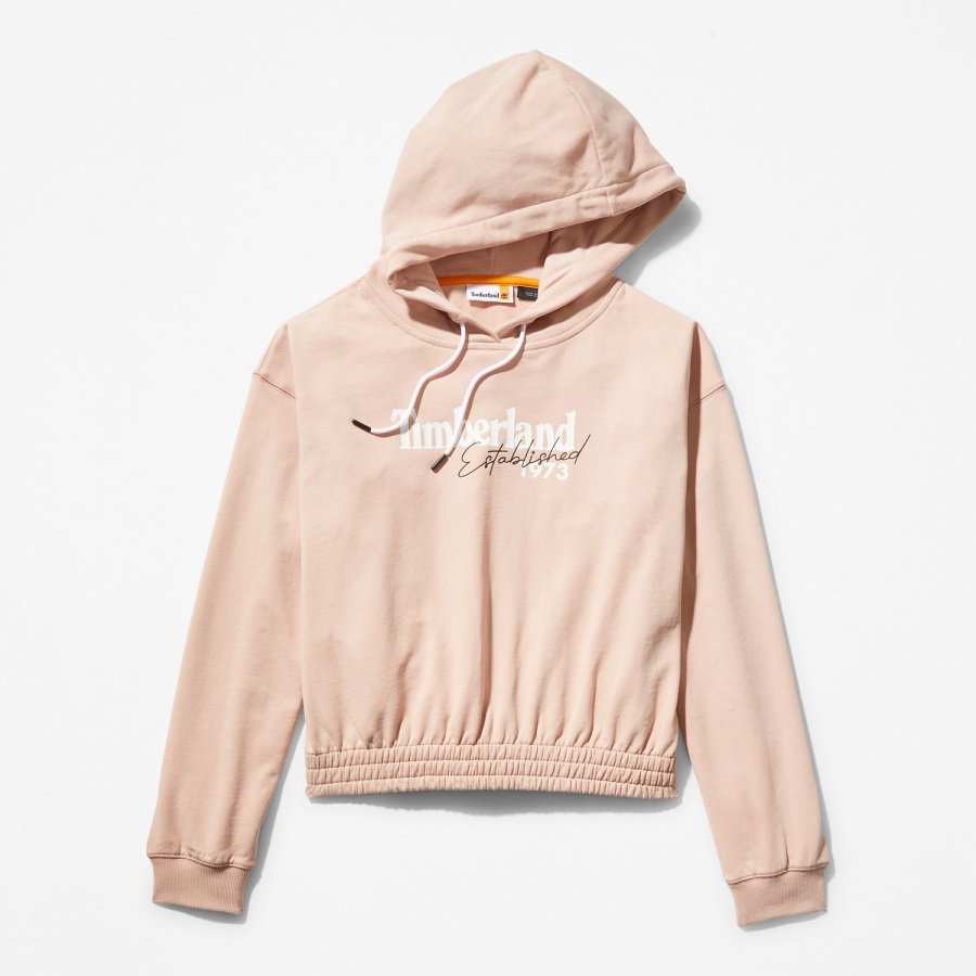 Timberland Ireland Women's Relaxed-Fit Logo Hoodie Cameo Rose