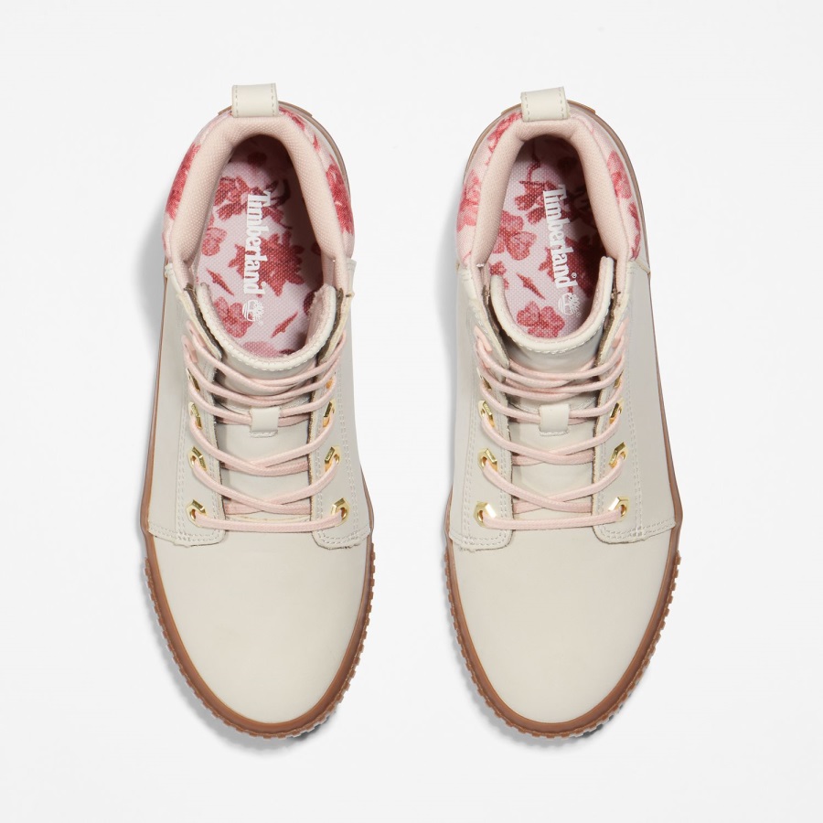 Timberland Ireland Women's Skyla Bay 6-Inch Boots White Nubuck/Floral