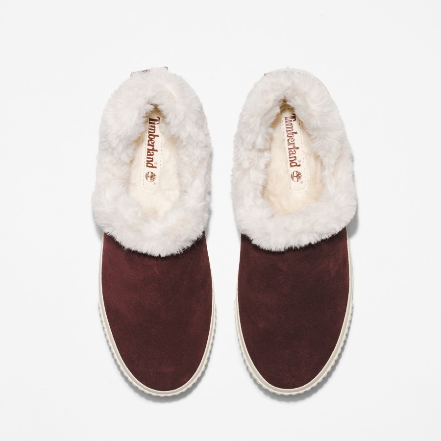 Timberland Ireland Women's Skyla Bay Warm-Lined Slip-Ons Burgundy Suede