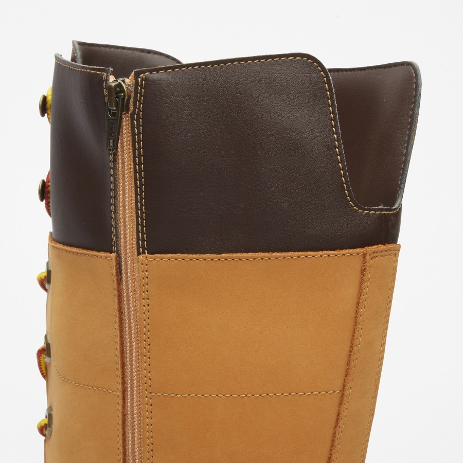 Timberland Ireland Women's Veneda Carter X Tall Lace Boots Wheat Nubuck