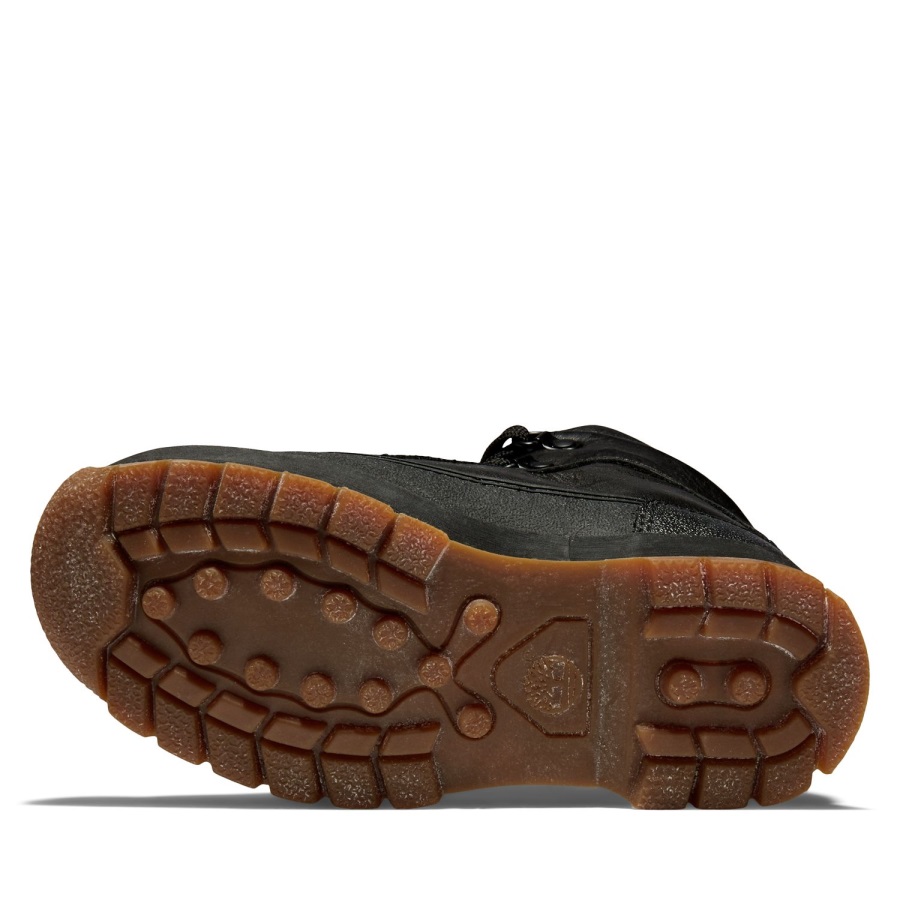 Timberland Ireland Youth Euro Hiker Shell-Toe Boots Black Full-Grain