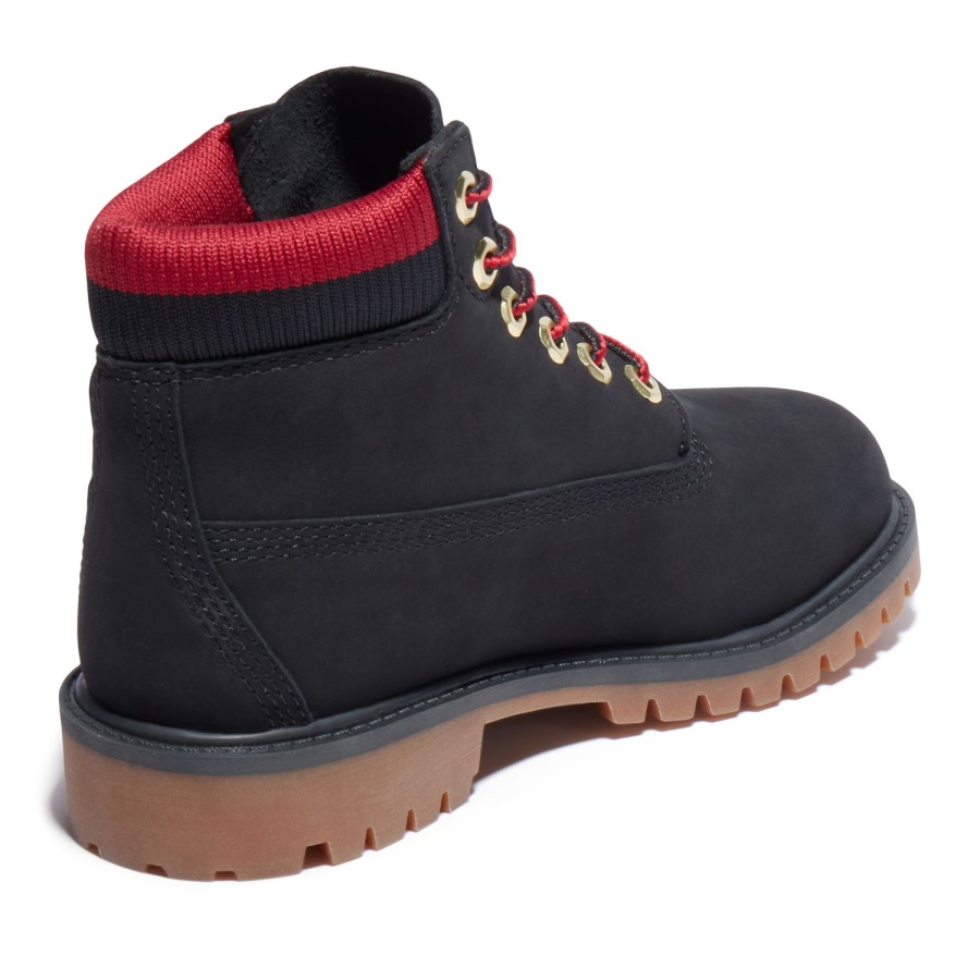 Toddler Premium 6-Inch Waterproof Boots Timberland Ireland Black Nubuck/Red