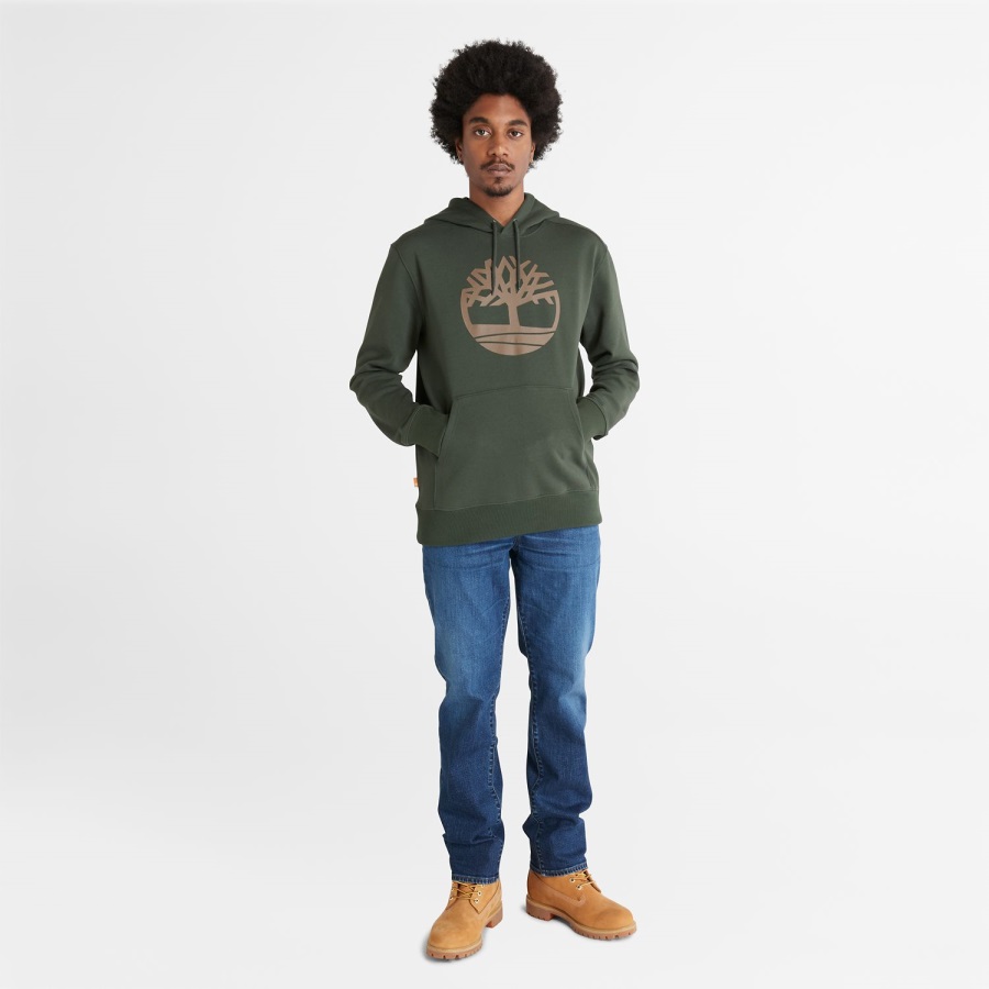 Tree-Logo Hoodie Timberland Ireland Dark Olive/Brown