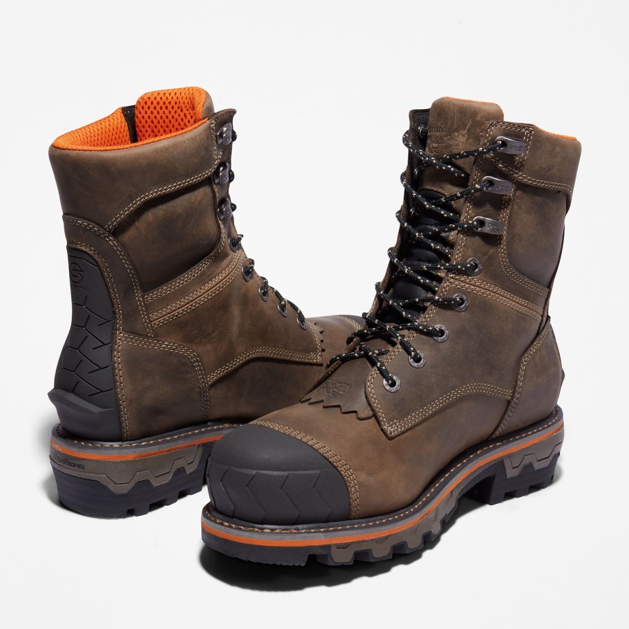 Turkish Coffee Full-Grain Men's Boondock Hd Logger Composite Toe Waterproof Work Boot Timberland Ireland