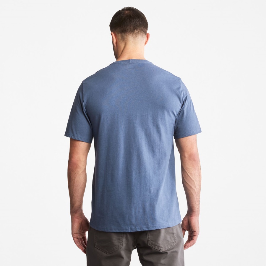 Vintage Indigo Timberland Ireland Men's Pro Base Plate Blended Short-Sleeve T-Shirt