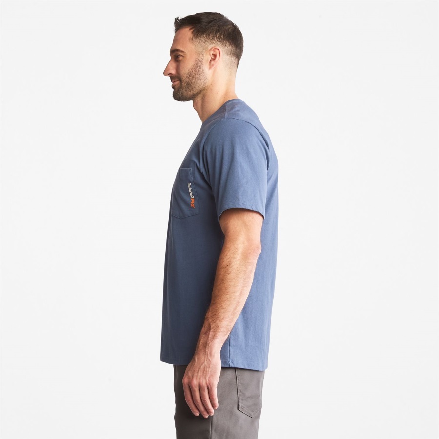 Vintage Indigo Timberland Ireland Men's Pro Base Plate Blended Short-Sleeve T-Shirt