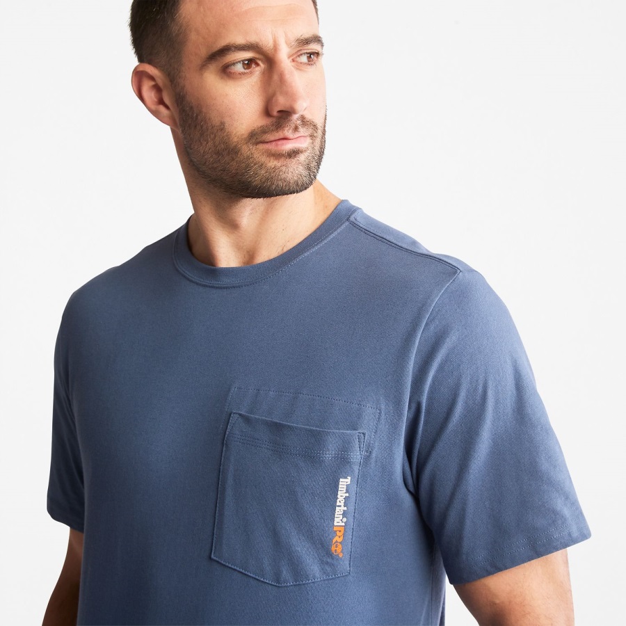 Vintage Indigo Timberland Ireland Men's Pro Base Plate Blended Short-Sleeve T-Shirt