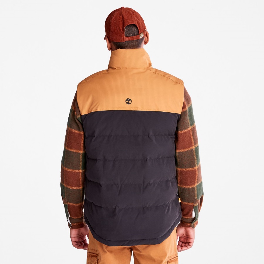 Wheat/Black Timberland Ireland Men's Welch Mountain Puffer Vest