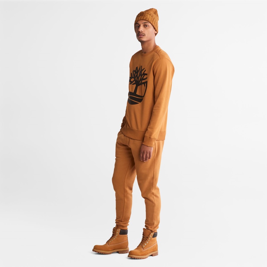 Wheat/Black Timberland Ireland Tree Logo Crewneck Sweatshirt