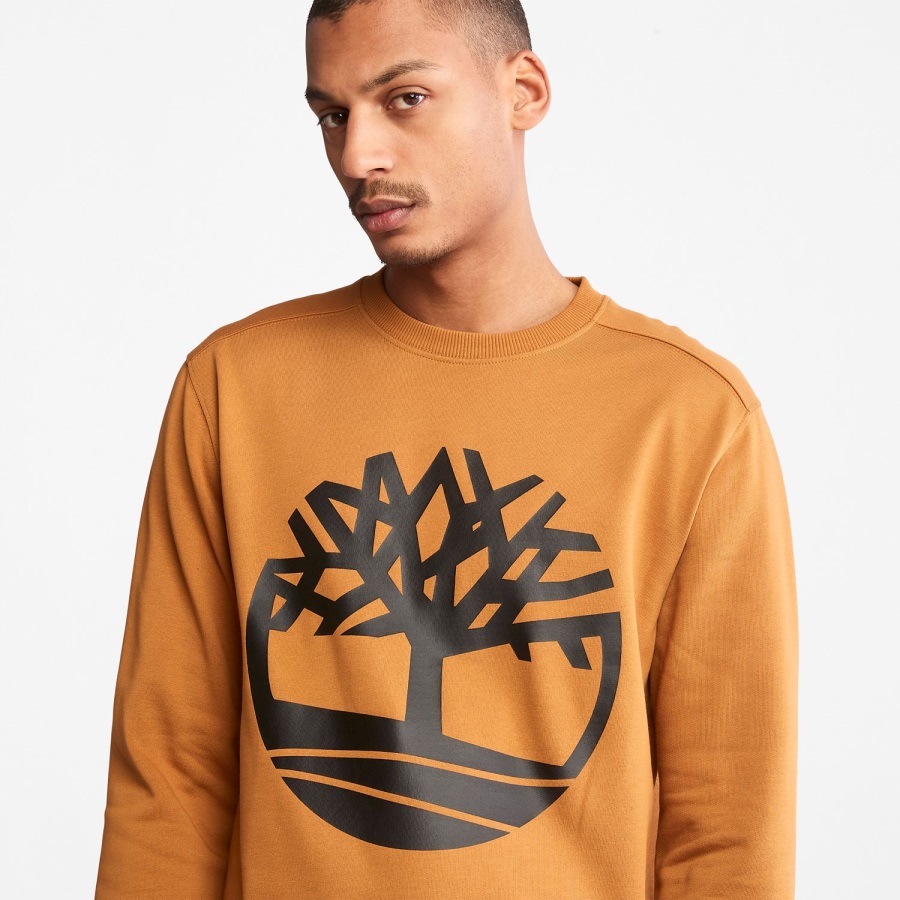 Wheat/Black Timberland Ireland Tree Logo Crewneck Sweatshirt
