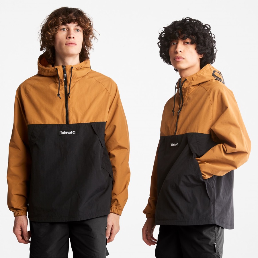 Wheat/Black Timberland Ireland Zip-Neck Windbreaker