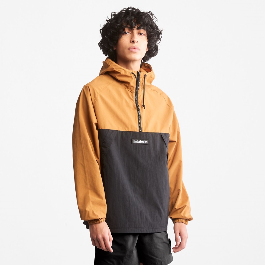 Wheat/Black Timberland Ireland Zip-Neck Windbreaker