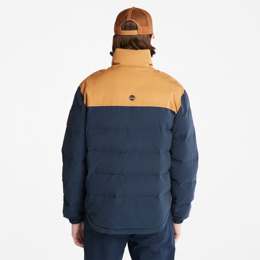 Wheat/Dark Navy Men's Welch Mountain Puffer Jacket Timberland Ireland