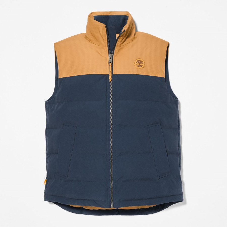 Wheat/Dark Navy Men's Welch Mountain Puffer Vest Timberland Ireland