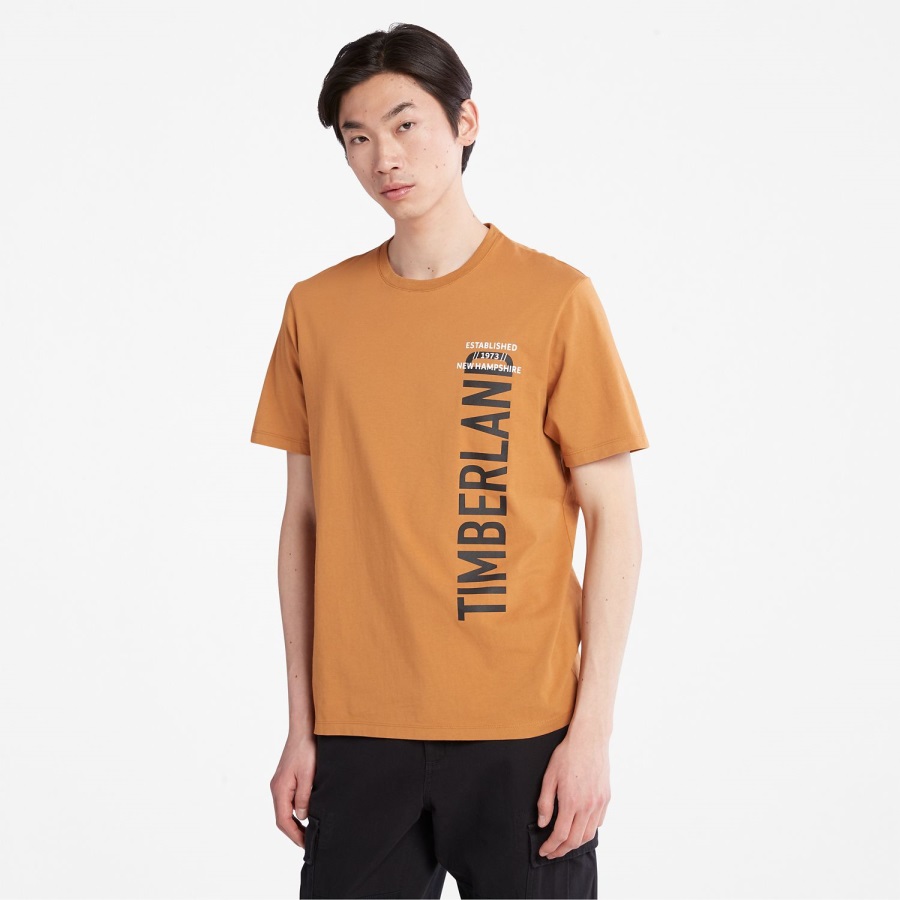 Wheat Men's Side-Logo T-Shirt Timberland Ireland