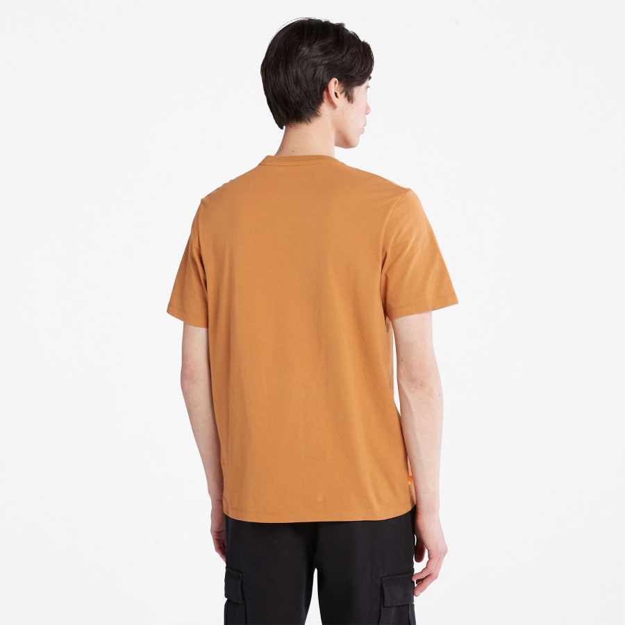 Wheat Men's Side-Logo T-Shirt Timberland Ireland