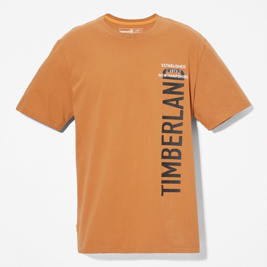 Wheat Men's Side-Logo T-Shirt Timberland Ireland