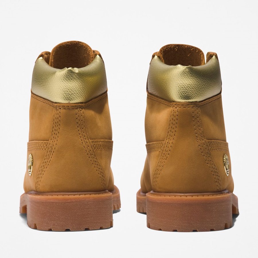 Wheat Nubuck/Gold Youth Premium 6-Inch Waterproof Boots Timberland Ireland