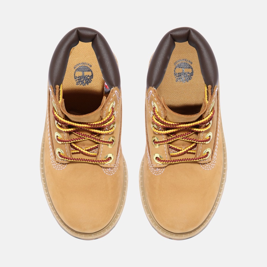 Wheat Nubuck/Yellow Toddler Premium 6-Inch Waterproof Boots Timberland Ireland