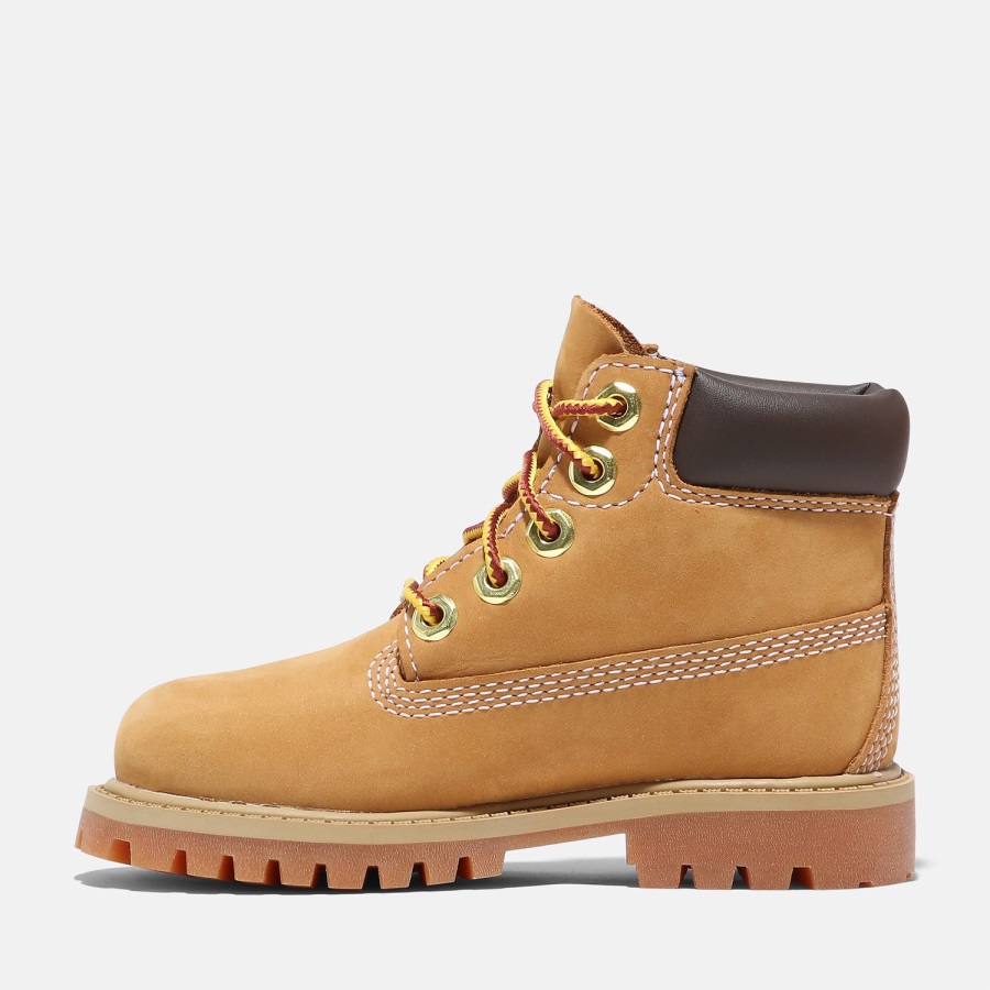 Wheat Nubuck/Yellow Toddler Premium 6-Inch Waterproof Boots Timberland Ireland