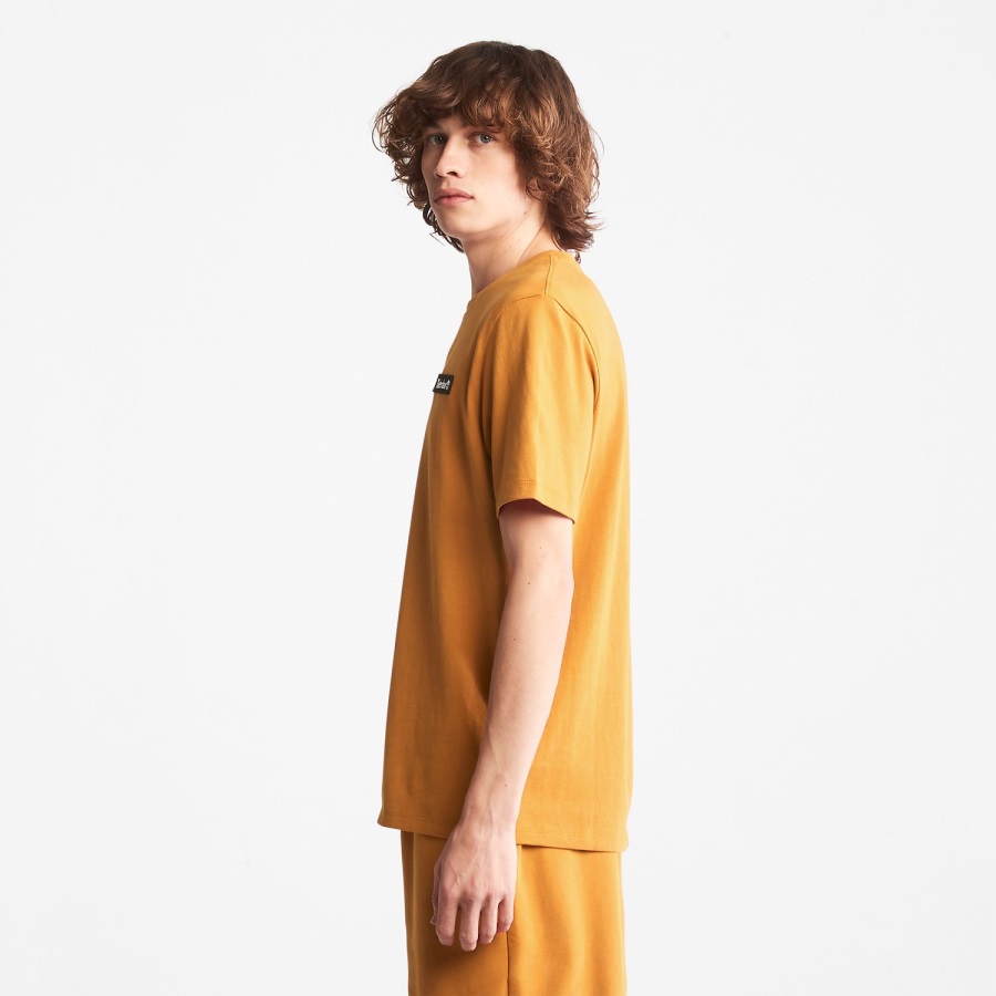 Wheat Timberland Ireland Heavyweight Logo T-Shirt