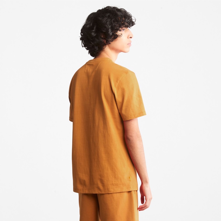 Wheat Timberland Ireland Heavyweight Logo T-Shirt